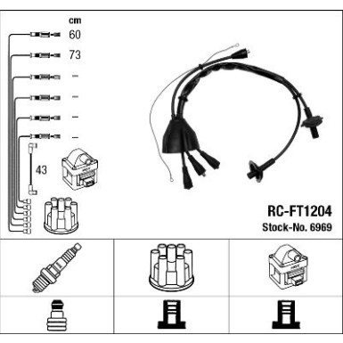 NGK | Zündleitungssatz | 6969