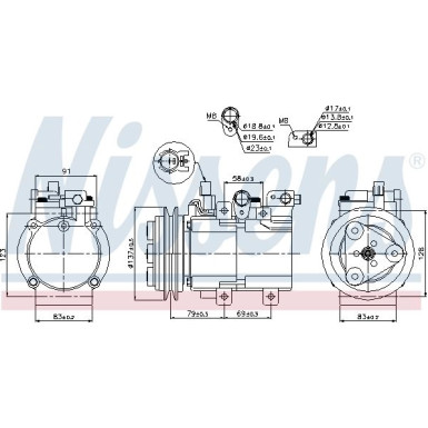 Nissens | Kompressor, Klimaanlage | 89282