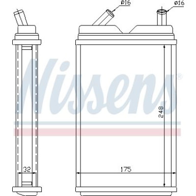 Nissens | Wärmetauscher, Innenraumheizung | 73624