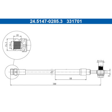 ATE | Bremsschlauch | 24.5147-0285.3