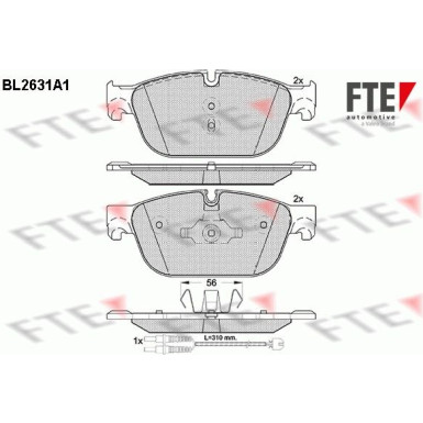 FTE | Bremsbelagsatz, Scheibenbremse | 9010878