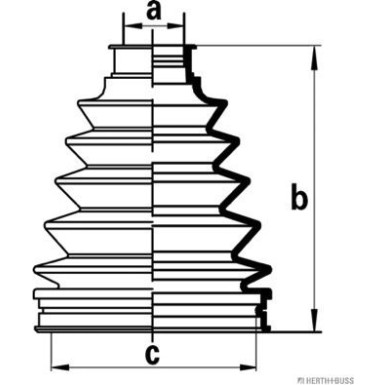 Herth+Buss Jakoparts | Faltenbalgsatz, Antriebswelle | J2862011