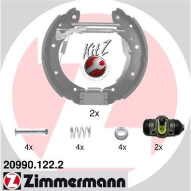 Zimmermann | Bremsbackensatz | 20990.122.2