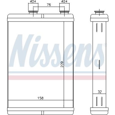 Nissens | Wärmetauscher, Innenraumheizung | 71451