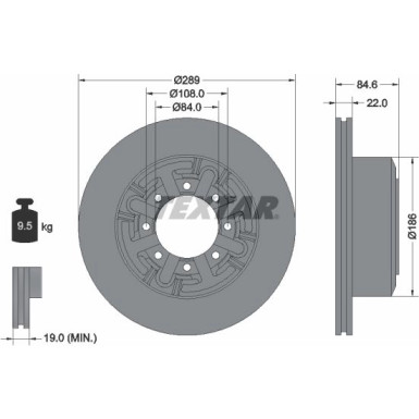 Textar | Bremsscheibe | 93089600