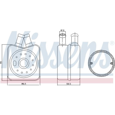 Nissens | Ölkühler, Motoröl | 90608