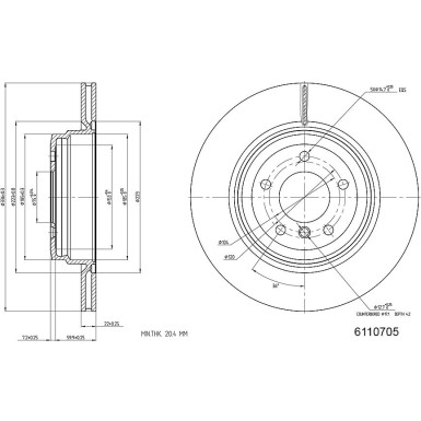 Metzger | Bremsscheibe | 6110705