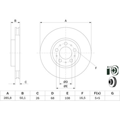 BOSCH | Bremsscheibe | 0 986 479 210