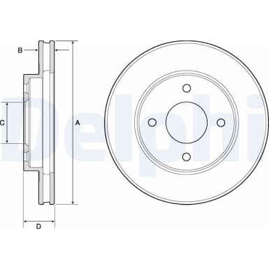 Delphi | Bremsscheibe | BG4742C