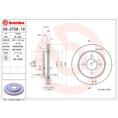 Brembo | Bremsscheibe | 09.5708.10