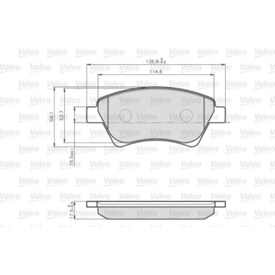 Valeo | Bremsbelagsatz, Scheibenbremse | 872930