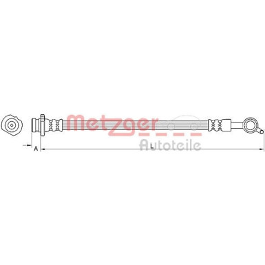 Metzger | Bremsschlauch | 4110850