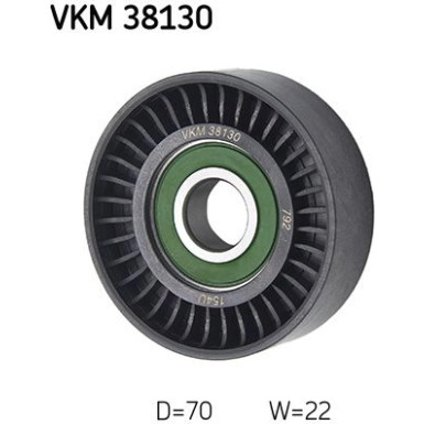 SKF | Umlenk-/Führungsrolle, Keilrippenriemen | VKM 38130