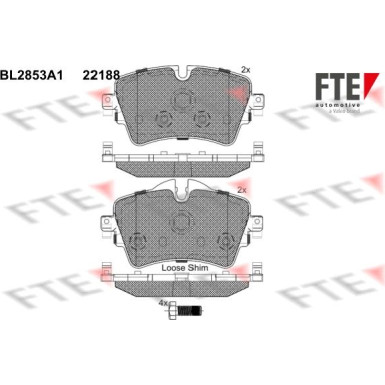 FTE | Bremsbelagsatz, Scheibenbremse | 9011026