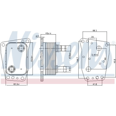 Nissens | Ölkühler, Motoröl | 90967