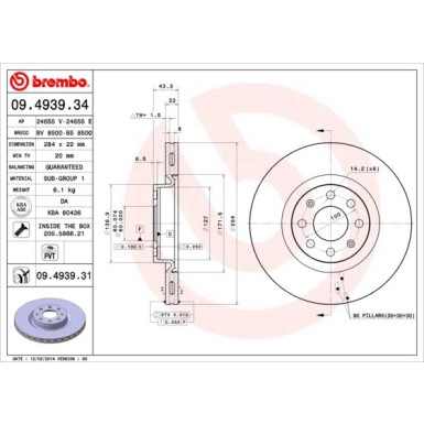 Brembo | Bremsscheibe | 09.4939.31