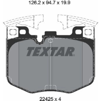 Textar | Bremsbelagsatz, Scheibenbremse | 2242501