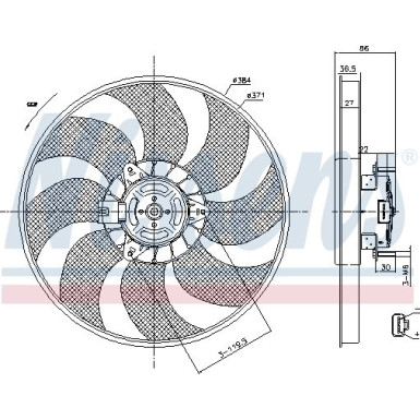 Nissens | Lüfter, Motorkühlung | 85779