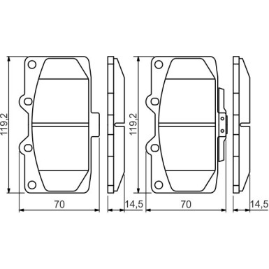 BOSCH | Bremsbelagsatz, Scheibenbremse | 0 986 494 398 BOSCH | Bremsbelagsatz, Scheibenbremse | 0 986 494 398