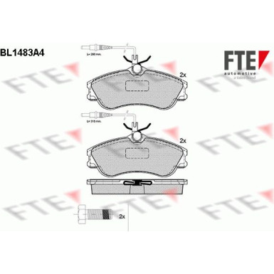 FTE | Bremsbelagsatz, Scheibenbremse | 9010214