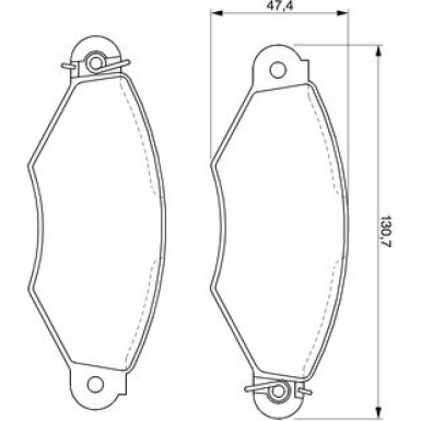 BOSCH | Bremsbelagsatz, Scheibenbremse | 0 986 424 453