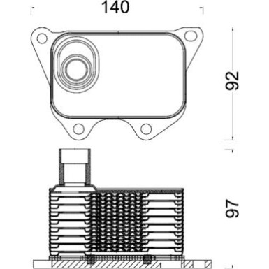 Mahle | Ölkühler, Motoröl | CLC 185 000S