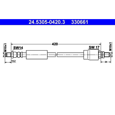 ATE | Bremsschlauch | 24.5305-0420.3