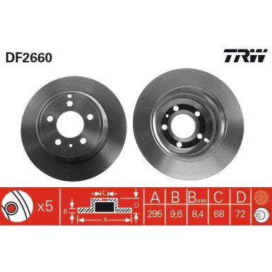 TRW | Bremsscheibe | DF2660