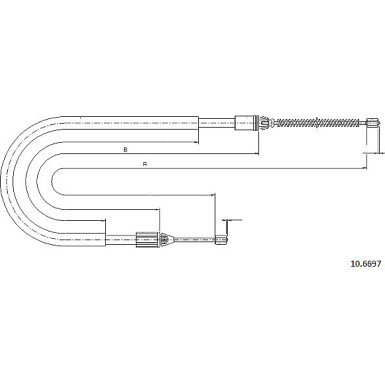 Metzger | Seilzug, Feststellbremse | 10.6697