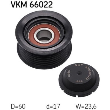 SKF | Umlenk-/Führungsrolle, Keilrippenriemen | VKM 66022