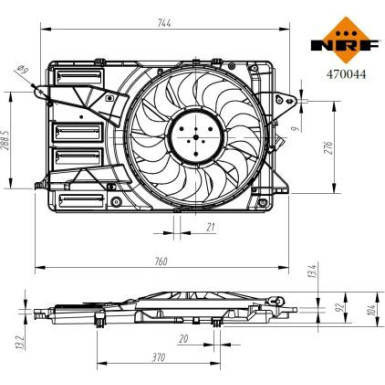 NRF | Lüfter, Motorkühlung | 470044