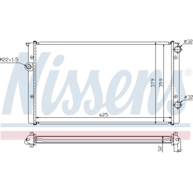 Nissens | Kühler, Motorkühlung | 652461