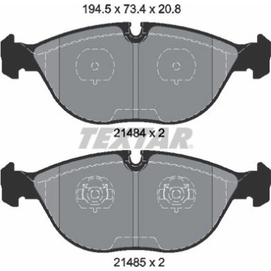 Textar | Bremsbelagsatz, Scheibenbremse | 2148401