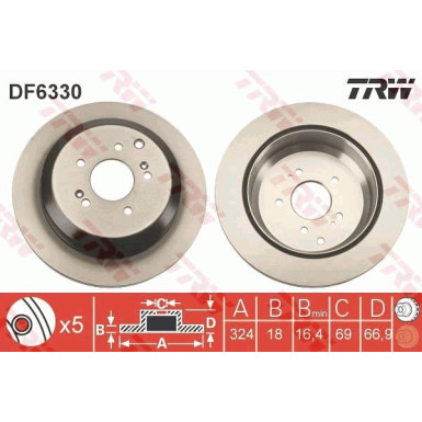 TRW | Bremsscheibe | DF6330