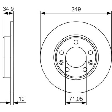 BOSCH | Bremsscheibe | 0 986 479 C23