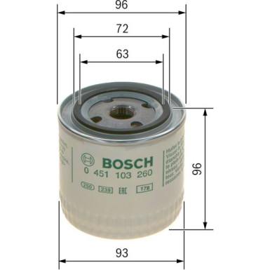 BOSCH 0 451 103 260 Ölfilter