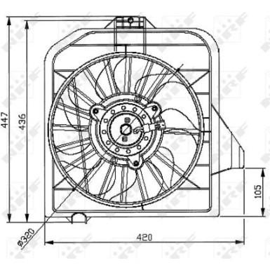 NRF | Lüfter, Motorkühlung | 47032
