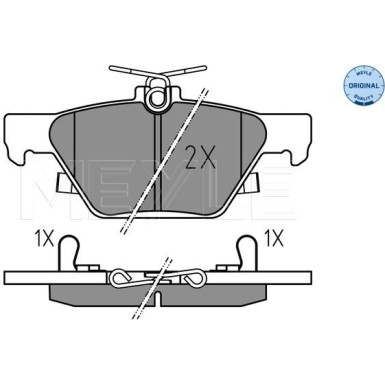 Meyle | Bremsbelagsatz, Scheibenbremse | 025 221 5814