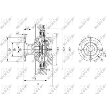 NRF | Kupplung, Kühlerlüfter | 49579