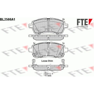 FTE | Bremsbelagsatz, Scheibenbremse | 9010817