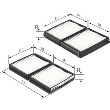 BOSCH 1 987 432 117 Innenraumfilter