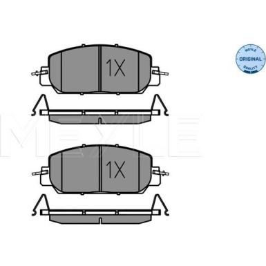 Meyle | Bremsbelagsatz, Scheibenbremse | 025 227 9717