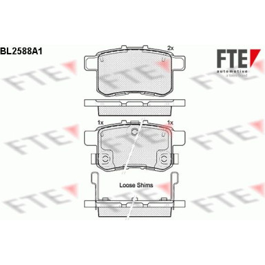 FTE | Bremsbelagsatz, Scheibenbremse | 9010839