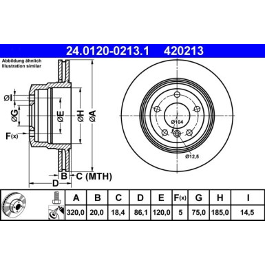 ATE | Bremsscheibe | 24.0120-0213.1