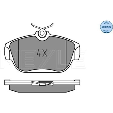 Meyle | Bremsbelagsatz, Scheibenbremse | 025 201 6418