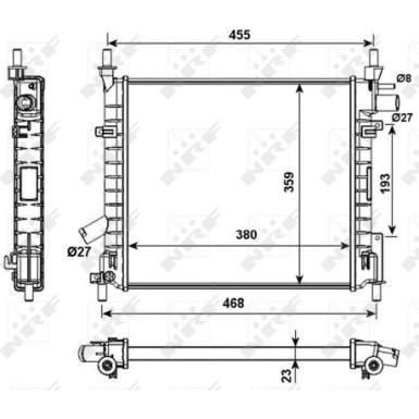 NRF | Kühler, Motorkühlung | 53989