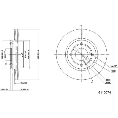 Metzger | Bremsscheibe | 6110074