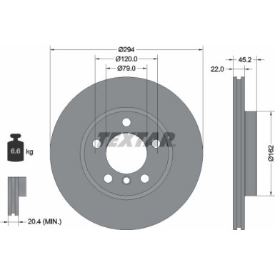 Textar | Bremsscheibe | 92277805