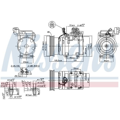 Nissens | Kompressor, Klimaanlage | 89262