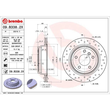 Brembo | Bremsscheibe | 09.B338.2X